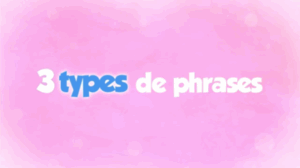 Les types de phrases